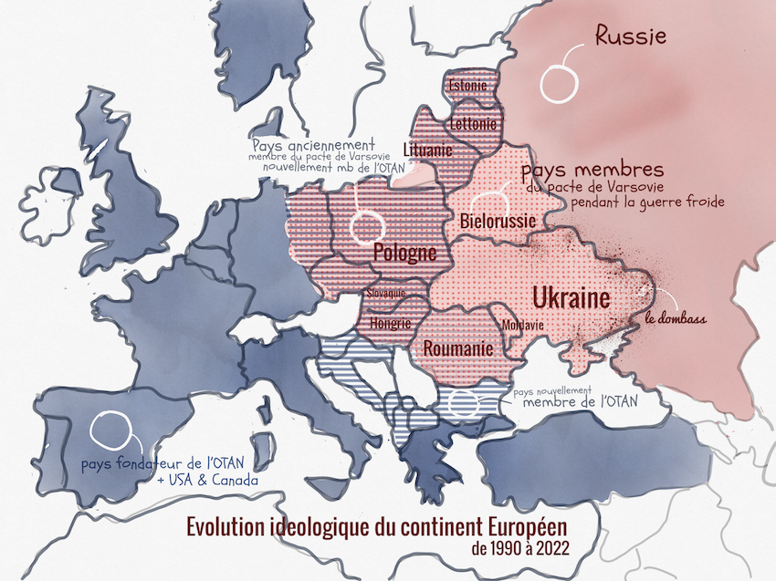 evolution idéologique et politique du continent européen entre 1990 et 2022